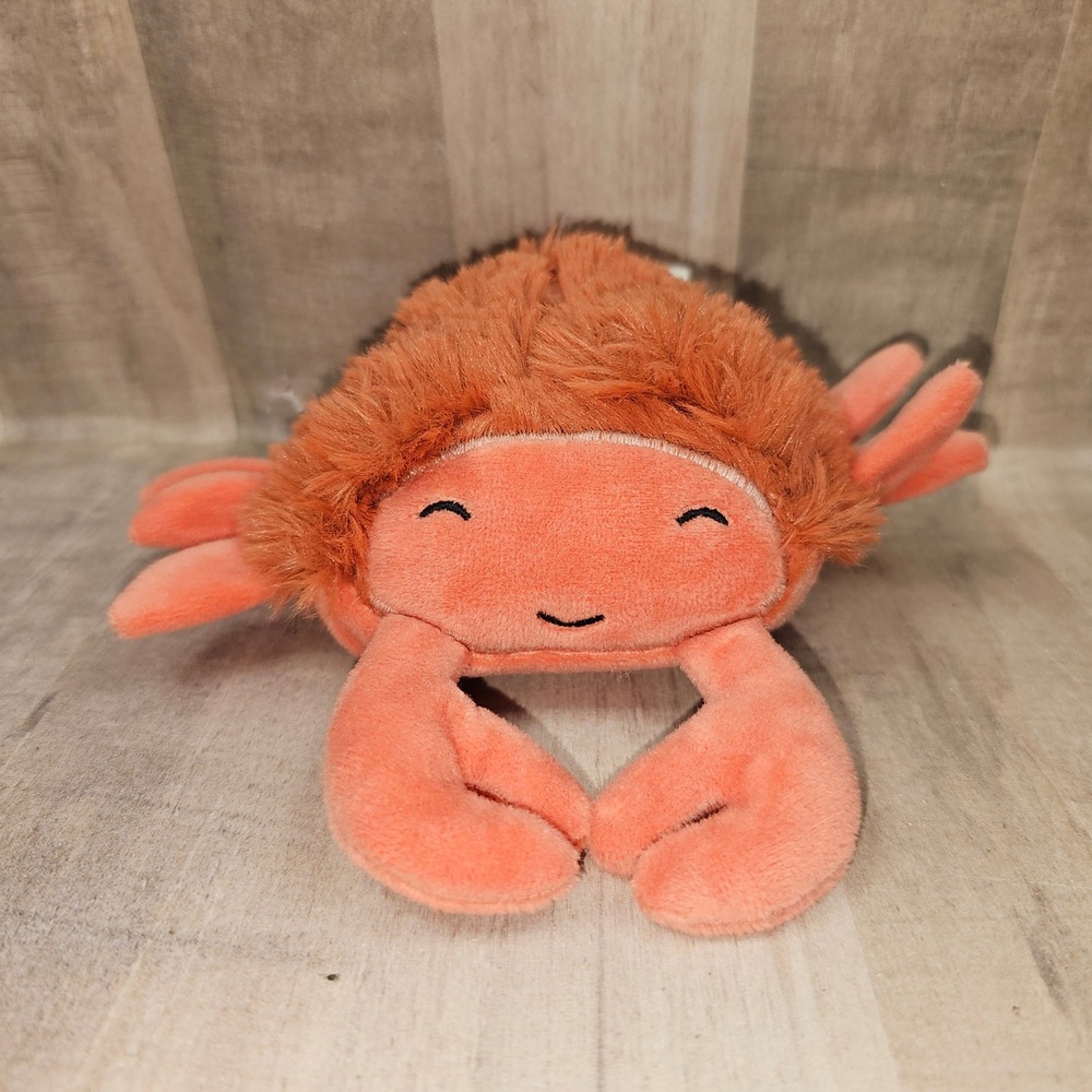 Slumberkins Crab Kin Plush Orange Fuzzy Stuffed Animal Toy Small 6 Inch
